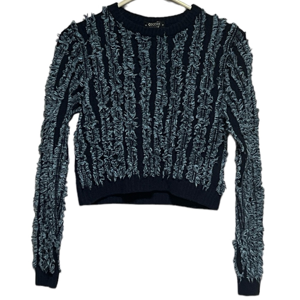 Coccole Women’s Blue Cropped Sweater Size M